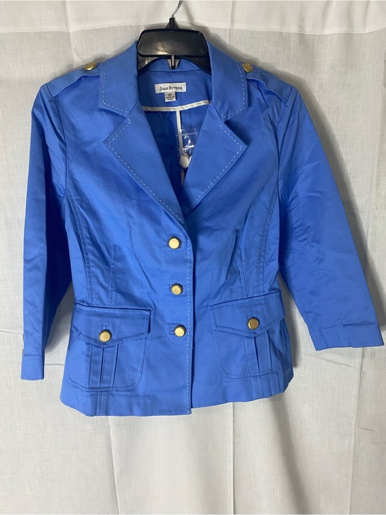 Joan Rivers Jackets & Blazers - Joan Rivers Royal Blue Military-Inspired Blazer with Gold Buttons